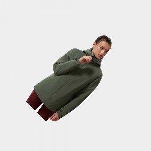 3 in 1 Jackets The North Face Carto Triclimate Mujer Verde Oliva Verdes | 17492-MUPR