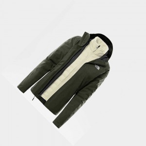 3 in 1 Jackets The North Face Mountain Triclimate® Mujer Verdes Blancos | 85071-VESL