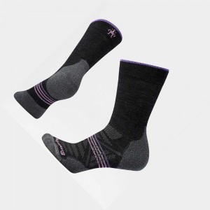 Calcetines The North Face Phd Outdoor Light Crew Mujer Grises Oscuro | 36810-QRMX