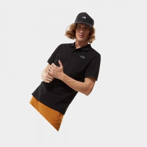Camisa Polo The North Face Piquet Hombre Negros | 76985-RYNU