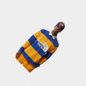 Camisas The North Face Colour Block Rugby Hombre Azules Dorados | 60452-LYIV