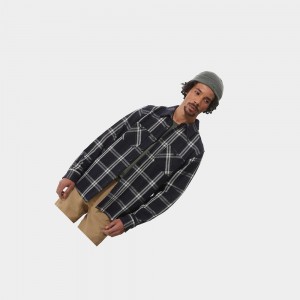 Camisas The North Face Valley Twill Hombre Negros Grises | 50678-PVHO