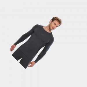 Camiseta The North Face Active Long Sleeve Hombre Grises Negros | 93046-ZNKE