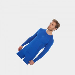 Camiseta The North Face Active Long Sleeve Hombre Azules | 30125-VZNC