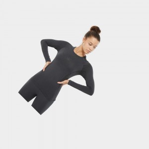 Camiseta The North Face Active Long Sleeve Mujer Grises Negros | 10295-QTOS