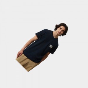 Camiseta The North Face Berkeley California Pocket Hombre Azul Marino | 23589-OJIE