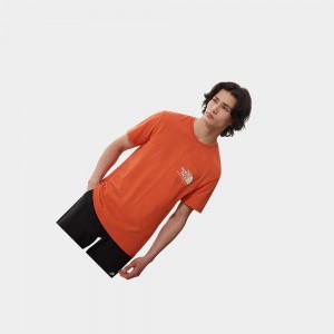 Camiseta The North Face Berkeley California Pocket Hombre Naranjas | 21675-UFML