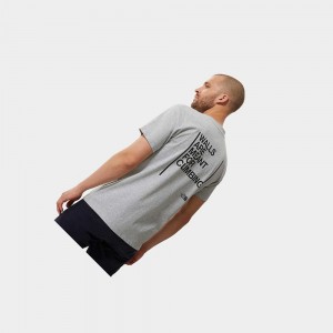 Camiseta The North Face Climb Graphic Hombre Grises Claro | 85491-WHOF