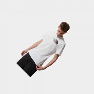 Camiseta The North Face Coordinates Hombre Blancos | 67943-IQAS