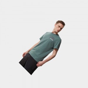 Camiseta The North Face Coordinates Hombre Verdes | 06452-OXWB