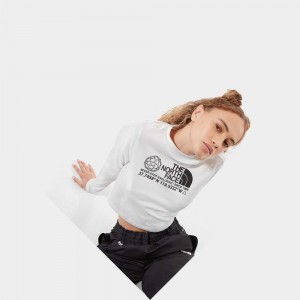 Camiseta The North Face Coordinates Long-sleeve Mujer Blancos | 19840-QTHM