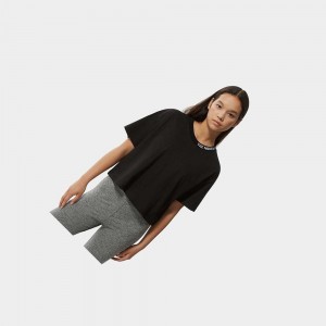 Camiseta The North Face Crop Zumu Short-sleeve Mujer Negros | 01846-GHNB
