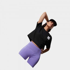 Camiseta The North Face Cropped Fine Mujer Negros | 42980-JQRK
