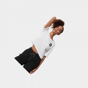 Camiseta The North Face Cropped Fine Mujer Blancos | 60851-BIUN