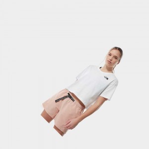 Camiseta The North Face Cropped Simple Dome Mujer Blancos | 89602-KJMR