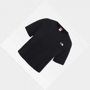 Camiseta The North Face Cropped Simple Dome Mujer Negros | 48019-FZAM
