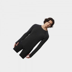 Camiseta The North Face Dotknit Baselayer Hombre Negros | 19358-VCWP