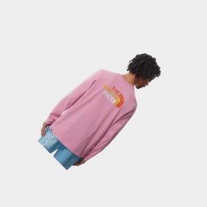 Camiseta The North Face Easy Long-sleeve Hombre Naranjas | 73426-QAKE