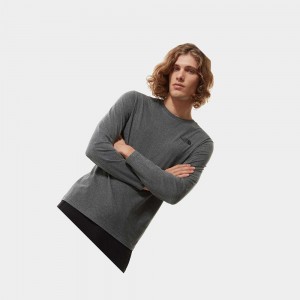 Camiseta The North Face Easy Long-sleeve Hombre Grises | 16847-UTYL