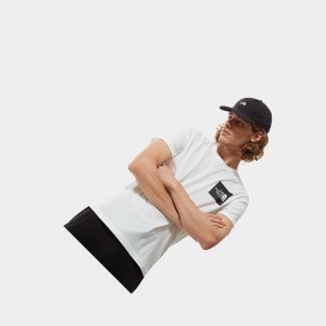 Camiseta The North Face Fine Hombre Blancos Negros | 89752-BXHF