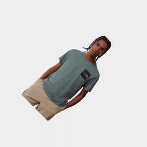 Camiseta The North Face Fine Hombre Verdes | 28375-ZVLR