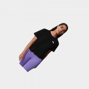 Camiseta The North Face Foundation Cropped Mujer Negros | 94027-MWFB