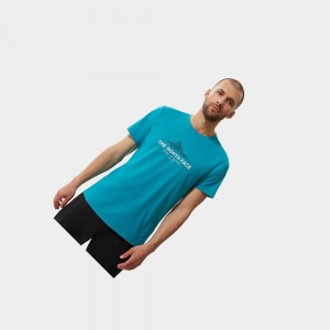 Camiseta The North Face Foundation Graphic Hombre Azules | 20745-UVEG