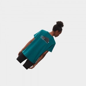 Camiseta The North Face Foundation Graphic Mujer Verdes | 89714-BHPE