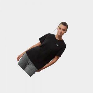 Camiseta The North Face Foundation Graphic Mujer Negros Blancos | 47635-JAHG