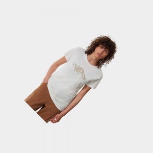 Camiseta The North Face Graphic Mujer Blancos | 04576-QXZD