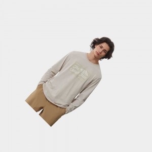 Camiseta The North Face Image Ideals Long-sleeve Hombre Plateados Grises | 29465-HLDE