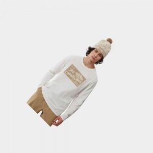 Camiseta The North Face Image Ideals Long-sleeve Hombre Blancos | 98147-DQNG
