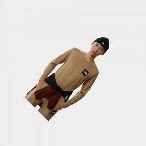 Camiseta The North Face Long-sleeve Boruda Hombre Marrom | 38450-XHQC