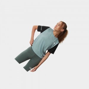 Camiseta The North Face Mountain Athletics Mujer Verdes | 86340-ZKTA
