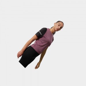 Camiseta The North Face Mountain Athletics Mujer Morados Negros | 23049-GEPI