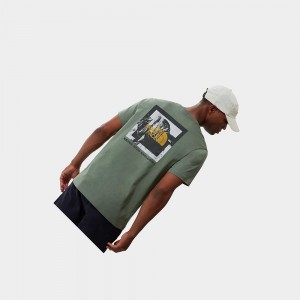 Camiseta The North Face New Climb Hombre Verdes | 79563-ZTBO