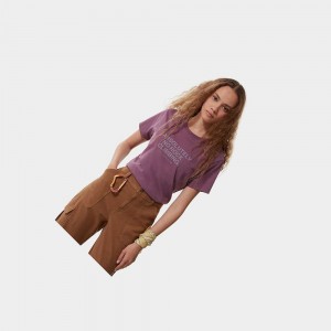 Camiseta The North Face New Climb Mujer Morados | 10649-XHSN