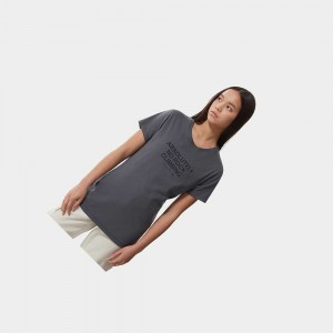 Camiseta The North Face New Climb Mujer Grises | 79031-CQSZ