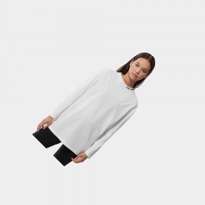 Camiseta The North Face New Zumu Long-sleeve Mujer Blancos | 95241-EXNR