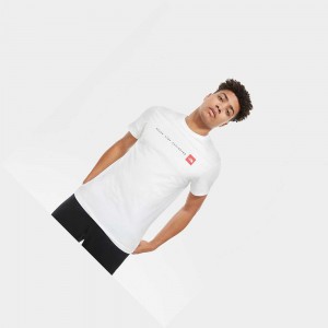 Camiseta The North Face Nse Hombre Blancos Rojos | 95230-HAOM