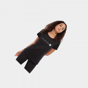 Camiseta The North Face Nse Mujer Negros Blancos | 59206-XVRZ