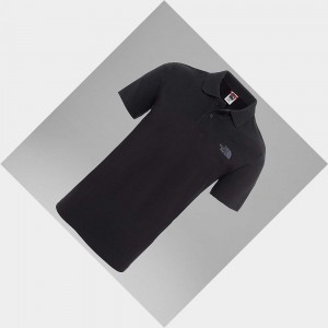 Camiseta The North Face Polo Piquet Hombre Negros | 95831-KRFC