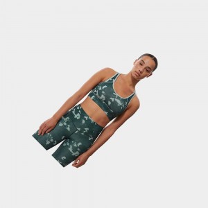 Camiseta The North Face Printed Bounce-b-gone Bra Mujer Verdes | 46531-LYOR