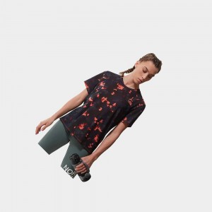 Camiseta The North Face Printed Wander Mujer Naranjas | 48013-UZLD