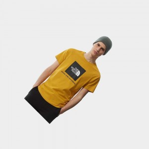 Camiseta The North Face Raglan Redbox Hombre Amarillos | 60829-YSAB