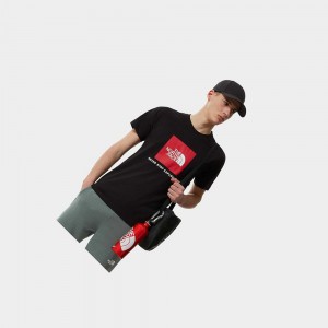 Camiseta The North Face Raglan Redbox Hombre Negros | 20348-MVJW