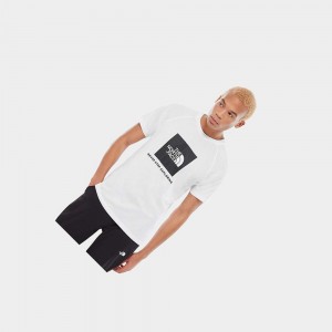 Camiseta The North Face Raglan Redbox Hombre Blancos | 31085-RSAI