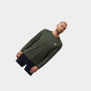 Camiseta The North Face Reaxion Amp Long-sleeve Hombre Verde Oliva Verdes | 52739-MKZD