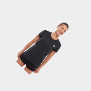 Camiseta The North Face Reaxion Ampere Mujer Negros | 17860-WASG