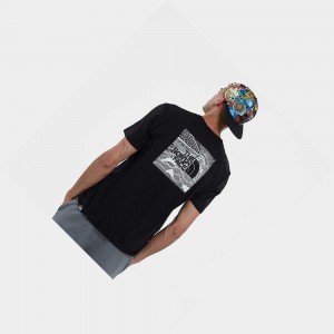Camiseta The North Face Redbox Celebration Hombre Negros | 65970-FDJH